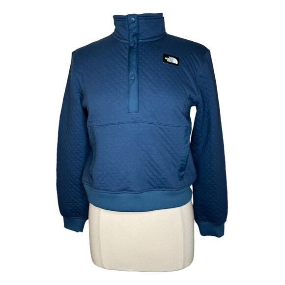 The North Face Edgewater Quilted 1/4 Snap Pullover Sweater‎  Girls XL New - Picture 1 of 10